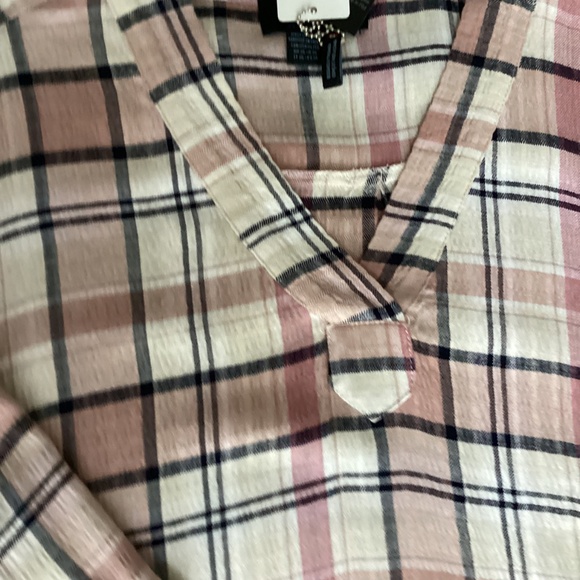 NWT French Dressing pink plaid tunic size XL - Picture 4 of 10